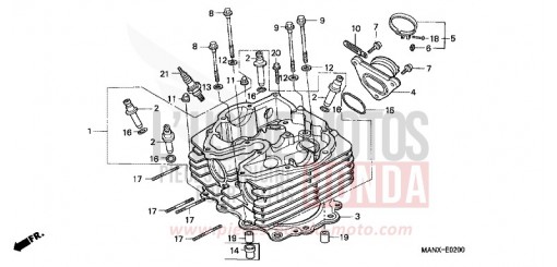 CYLINDER HEAD NX650X de 1999